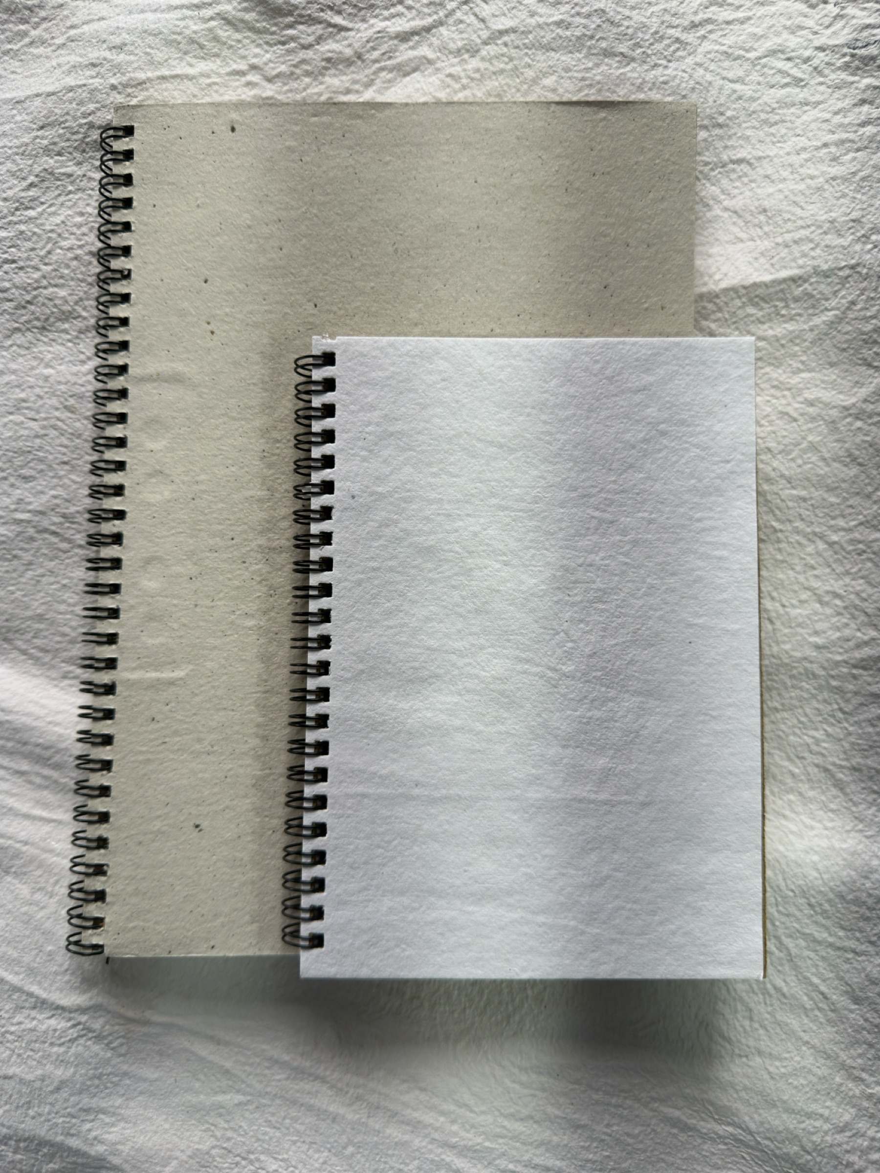 Spiral handmade paper notebook — hero